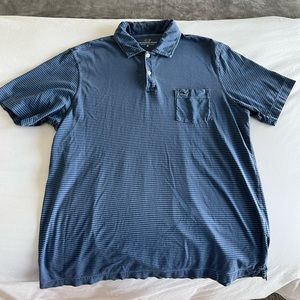 Mens Vineyard Vines Navy Striped Polo